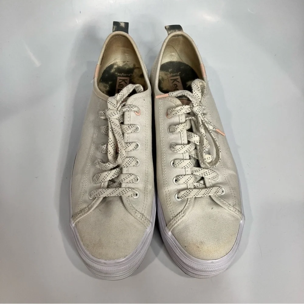 Keds Triple Up white canvas platform Sneakers size‎ 8.5